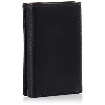 Timberland mens Exclusive Blix Fine Leather Trifold Wallet, Black, One Size US