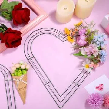 Heart Wire Wreath Frame for Valentine's Day & Weddings