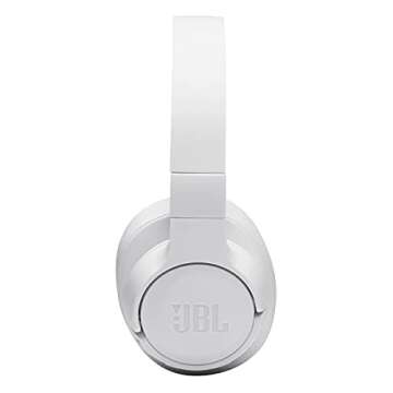 JBL Tune 710BT Wireless Over-Ear Bluetooth Headphones with Microphone, 50H Battery, Hands-Free Calls, Portable (White), Medium