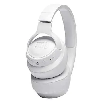JBL Tune 710BT Wireless Over-Ear Bluetooth Headphones with Microphone, 50H Battery, Hands-Free Calls, Portable (White), Medium