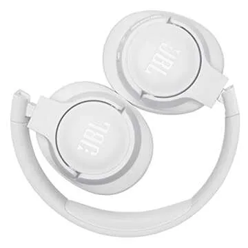 JBL Tune 710BT Wireless Over-Ear Bluetooth Headphones with Microphone, 50H Battery, Hands-Free Calls, Portable (White), Medium
