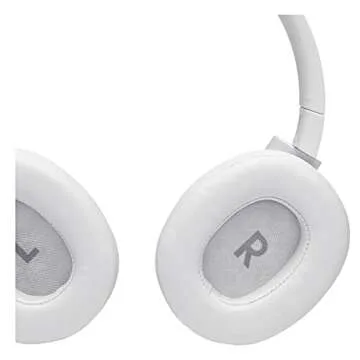 JBL Tune 710BT Wireless Over-Ear Bluetooth Headphones with Microphone, 50H Battery, Hands-Free Calls, Portable (White), Medium