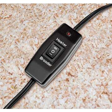 Producer's Pride Brooder and Coop Heater - 18.9" x 12" x 1.26" - Stand Vertically, Horizontally, Or Hang - Dual Position Switch - Won't Overheat Built in Thermostat