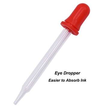 MAJOHN Wancai Mini Fountain Pen Ink Transparent Pocket-Size Travel Short Pen Fine Nib 0.5mm Writing Gift Pen with 6 PCS Black Ink Cartridges - Mint Green Pattern