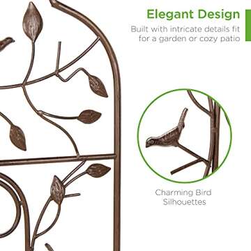Best Choice Products Iron Arched Garden Trellis