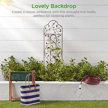 Best Choice Products Iron Arched Garden Trellis