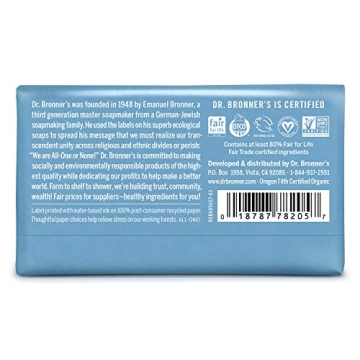 Dr. Bronner's Unscented Soap for Sensitive Skin, 6-Pack