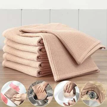 Buy QUILTINA Dish Towels 6 Pack Cotton Waffle Weave 17x25