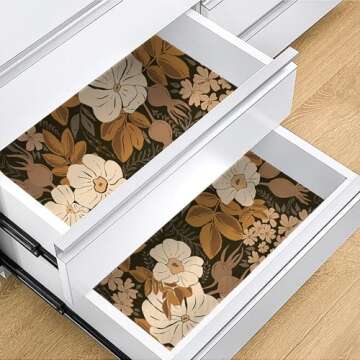 Idomural Peel and Stick Dark Floral Wallpaper for Home