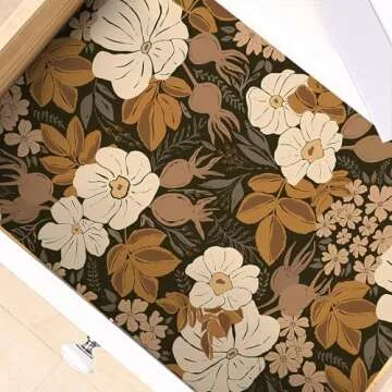 Idomural Peel and Stick Dark Floral Wallpaper for Home