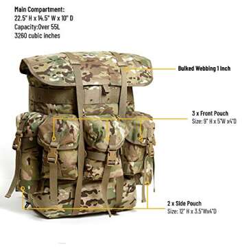 MT Military Alice Pack Army Survival Combat ALICE Rucksack Backpack Multicam