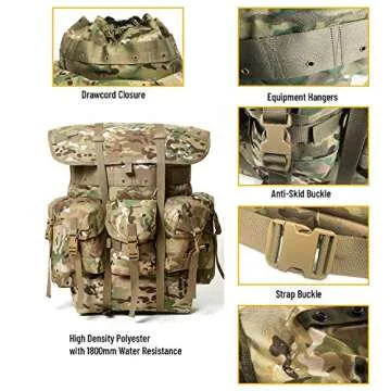 MT Military Alice Pack Army Survival Combat ALICE Rucksack Backpack Multicam