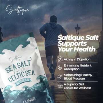 French Grey Coarse from The Celtic Sea 1/2lb- 100% Unrefined Sea Salt Packed with 82 Minerals Helping You Stay Hydrated, Improve Electrolyte Balance, and Optimal Muscle Function - Doctor Recommended