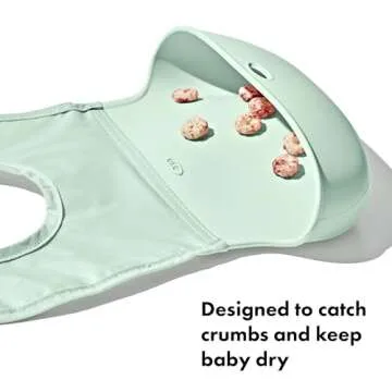 OXO Tot Roll-Up Bib - 2 Pack - Drizzle and Opal