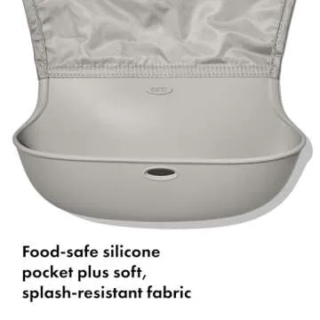 OXO Tot Roll-Up Bib - 2 Pack - Drizzle and Opal