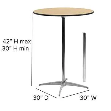 Flash Furniture Lars 30'' Cocktail Table - Adjustable Heights