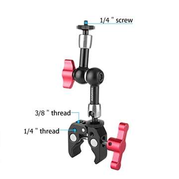 CAMVATE 7" Magic Arm Articulating Super Clamp – Durable & Versatile Camera Mounting Solution for A...
