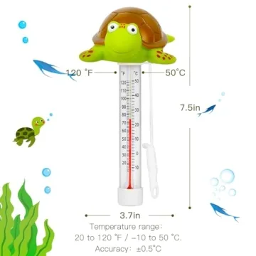 XY-WQ Floating Turtle Pool Thermometer for Accurate Temp Reading