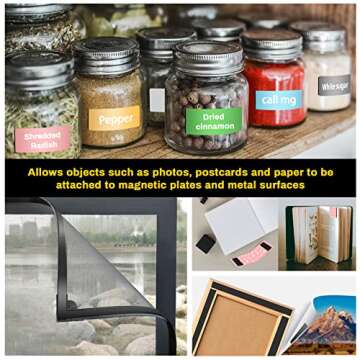 Magnetic Tape Strips with Strong Adhesive - Cuttable for DIY & More