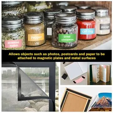 Magnetic Tape Strips with Strong Adhesive - Cuttable for DIY & More