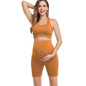 LATALY Women's Maternity 2 Piece Outfit - Bra & Shorts