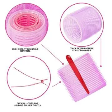 Hair Rollers for Long Hairs by Bmeliora. Purple