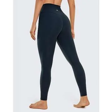 CRZ YOGA Womens Brushed Naked Feeling Workout Leggings 28"- High Waisted Gym Compression Tummy Contr...