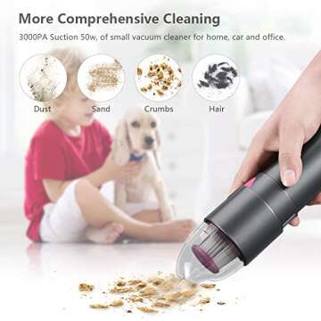 EASYOB Keyboard Cleaner, Mini Vacuum Portable Handheld Cordless Vacuum Cleaner, Rechargeable Vacuum ...