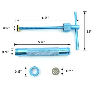 HEVERP Stainless Steel Sugar Paste Extruder with 20 Tips