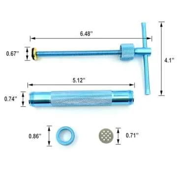 HEVERP Stainless Steel Sugar Paste Extruder with 20 Tips