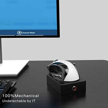 Stageek Mouse Jiggler, Mechanical 100% Undetectable by IT, Mouse Mover with On/Off Switch, Simulates...