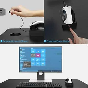 Stageek Mouse Jiggler, Mechanical 100% Undetectable by IT, Mouse Mover with On/Off Switch, Simulates Mouse Movement and Prevents Computer from Going into Sleep, No Software Needed, Plug &Play