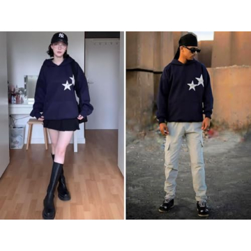 Aelfric Eden Y2K Star Oversized Graphic Hoodie