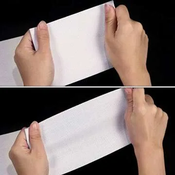 EBOOT White Knit Elastic Spool - Durable 4 Inch x 5 Yard