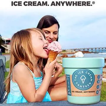 The Ice Cream Canteen Vacuum Insulated Double Wall Stainless Steel Thermos Container for the pint of ice cream enjoy ice cream anywhere (Mint Green)