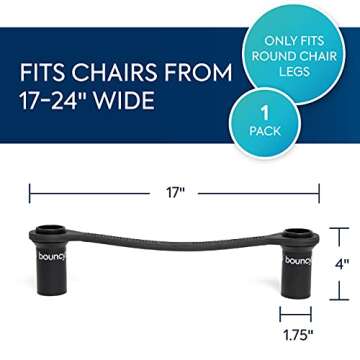 Bouncyband Original Black Chair Bands for Students