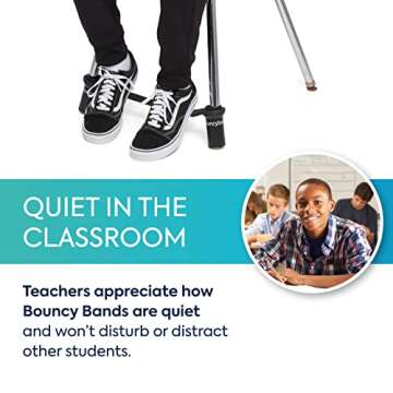 Bouncyband Original Black Chair Bands for Students