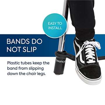 Bouncyband Original Black Chair Bands for Students
