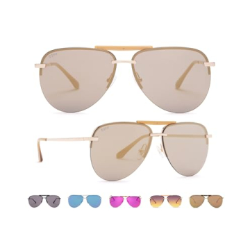 DIFF Tahoe Oversized Aviator Sunglasses for Women UV400 Style