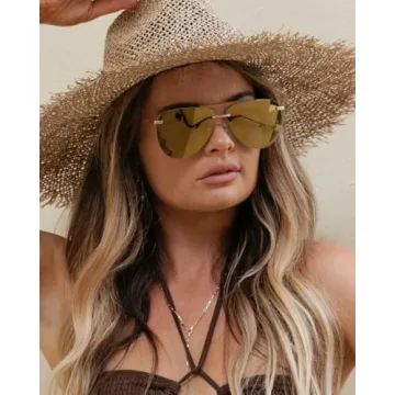 DIFF Tahoe Oversized Aviator Sunglasses for Women UV400 Style