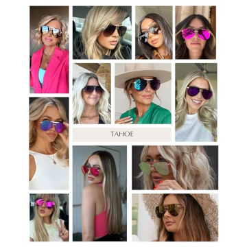 DIFF Tahoe Oversized Aviator Sunglasses for Women UV400 Style