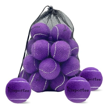 kisportee Tennis Balls, 18 Pack Training Tennis Balls for Dog, Come with Mesh Carry Bag, Easy to Tra...