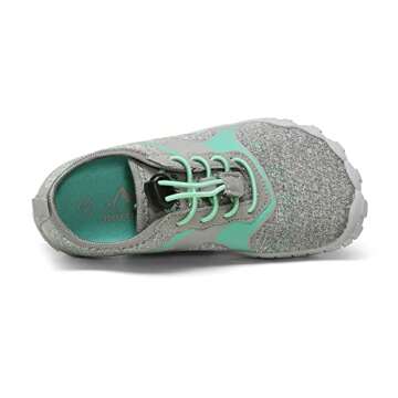 NORTIV 8 Kids Water Shoes Boys Girls Lightweight Athletic Outdoor Quick Dry Barefoot Sports Shoes(Toddler/Little Kid/Big Kid) Aqua,Size 13 Little Kid,Light/Grey/Mint/Green