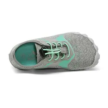 NORTIV 8 Kids Water Shoes Boys Girls Lightweight Athletic Outdoor Quick Dry Barefoot Sports Shoes(Toddler/Little Kid/Big Kid) Aqua,Size 13 Little Kid,Light/Grey/Mint/Green