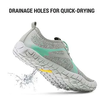 NORTIV 8 Kids Water Shoes Boys Girls Lightweight Athletic Outdoor Quick Dry Barefoot Sports Shoes(Toddler/Little Kid/Big Kid) Aqua,Size 13 Little Kid,Light/Grey/Mint/Green