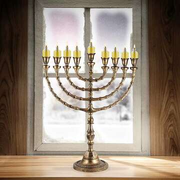 21" Extra Large Traditional Chanukah Menorah