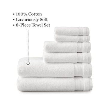 Martha Stewart 6-Piece Cotton Towel Set - Soft & Quick Dry