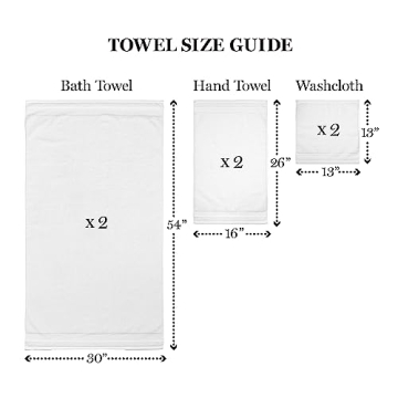 Martha Stewart 6-Piece Cotton Towel Set - Soft & Quick Dry