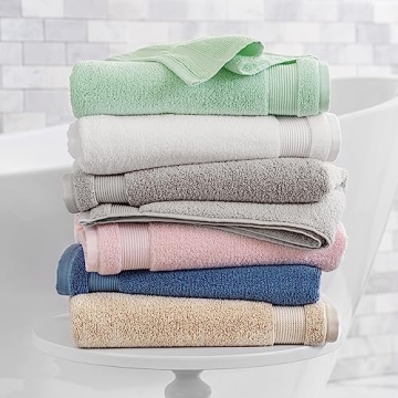 Martha Stewart 6-Piece Cotton Towel Set - Soft & Quick Dry