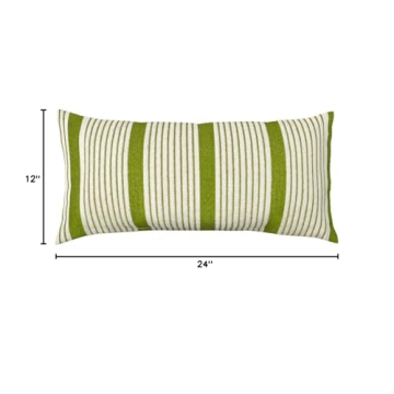 Rivet Casual Outdoor Throw Pillow in Lime 24x12